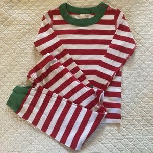 Hanna Andersson Christmas Stripe Pajamas size 100